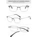 Lanomi Blue Light Filter Reading Glasses for Men & Women - Rectangle Metal Frame 3.0 Diopter Anti-Rays Visual Help - Buy Online on GoSupps.com
