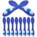 Beaupretty toothbrush with 10 handles 9 cm thumbsprint safety toothbrush cleaning brush with a short handle soft bristle prison toothbrush portable travel toothbrush for the