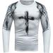 ZDDO Men's Soldier Long Sleeve Jesus Cross Print T-Shirt - Gray, X-Large - Buy Online on GoSupps.com