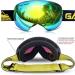 GANZTON Ski Goggles | Double Lens UV Protection & Anti-Fog | Unisex Snowboard Goggles for Men Women Boys & Girls - Black - Buy Online on GoSupps.com