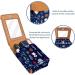 Travel Lipstick Organizer Case | Portable Makeup Bag with Mirror | Christmas Snowflake Design - Buy Online on GoSupps.com