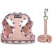 Doramio Step-In Dog Harness for Small Dogs & Cats - Reflective Breathable Safety with Leash - Anti-Training Harness in Champagne (M) - Buy Online on GoSupps.com