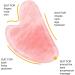 Premium Rose Quartz Gua Sha Tool | Natural Jade Facial Massage Stone for Anti-Aging | Heart Shape Skincare Tool - Buy Online on GoSupps.com