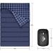 Cotton Flannel Double Sleeping Bag for Camping, Backpacking, or Hiking - Queen Size 2 Person Waterproof Sleeping Bag for Adults or Teens - Lightweight & Waterproof - Blue - Buy Online on GoSupps.com
