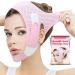 Double Chin Reducer Face Slimming Strap V Line Lifting Face-belt Chin Strap For Women and Men Tightening Skin Preventing Sagging Pink