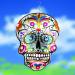 FONMY 12-inch Silver Sugar Skull Garden Wind Spinner - Unique Outdoor Decor & Gift - Buy Online on GoSupps.com