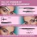 6-in-1 Eyebrow Kit with Tweezers, Razor, Brush, Scissors & Pencil - Pink Leather Pouch Included - Buy Online on GoSupps.com
