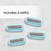 Schick Hydro Silk Women's Razor Blade Refills 4 Count with Shower Hanger - Moisturizing Formula - Buy Online on GoSupps.com