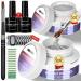 Morovan Builder Nail Gel Kit - 56ml Hard Gel Nail Extension Gel Set Large Capacity Sculpture and Base Nail Gel Builder For Nails Strengthen Gel with Top Base Coat LED/UV Building Gel For Nails Art Salon at Home