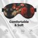 Flower & Butterfly Double-Sided Sleep Eye Mask | Soft Blindfold with Adjustable Strap | Block Out Light - Perfect for Travel & Sleep - Buy Online on GoSupps.com