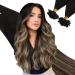 UGEAT Extensions Bondings Balayage Bonding Extensions Keratin Bondings Black Extensions Real Hair Dark Brown Real Hair Ombre Extensions Real Hair U Tip Extensions Human Hair 45 cm 50 grams 50 pcs 18 inches 2.U Tip #1b/4/27
