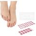 Danni & Toni Half Hardened Gel Nail Foils - Soft Blush Pink Monochrome Glossy Nail Stickers | Pedicure Wraps & Toenail Films - 37 Stickers - Buy Online on GoSupps.com