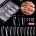 Kalolary Dual Nail Forms Set - 100PCS Full Cover Extension Tips with T Shape Mold, Pink Gel Brush & 5PCS Nail Clips - Buy Online on GoSupps.com