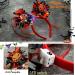 Coridy Light Up Halloween Headband LED Pumpkin Hairband Orange Sunflower Head Boppers Evil Smile Hair Accessories for Women Festival (orange Pumpkin) Orange Pumpkin - Buy Online on GoSupps.com