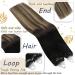 UGEAT Microring Extensions Ombre 45cm | Real Hair Microring Hair Extensions | Remy Loop Extensions with Micro Beads - 50g #1b/4/27 - Buy Online on GoSupps.com