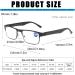 3-Pack Men's Reading Glasses - Blue Light Blocking Stylish Metal Frames Anti-Glare Filter - Lightweight +1.0 Diopters - Buy Online on GoSupps.com