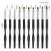 10Pcs Nail Art Brush Set - Professional Painting Drawing & Embossing Tools for DIY Manicure - International Shipping Available - Buy Online on GoSupps.com