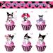 Educatgame 48 Kawaii Cupcake Toppers with 1 Happy Birthday Cake Topper Cute Cartoon Anime Themed Party Supplies Perfect for Birthday Party Decorations (A) - Buy Online on GoSupps.com