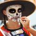 Day of the Dead Face Tattoos Makeup - Halloween Costume for Women Men Kids | Skeleton Dia De Los Muertos Temporary Tattoos Kit - 10 PCS Red Rose Sugar Skull Stickers - Buy Online on GoSupps.com
