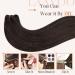 LAAVOO Real Hair Weft Extensions - Brown & Light Brown Sew-in Hair Extensions | 45cm #9/12 - Smooth & Natural Look - Buy Online on GoSupps.com