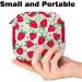 Red Strawberry Pattern Portable Period Bag | Candy Napkins Storage for Women & Teens | Menstrual Cup & Breastfeeding Holder - Buy Online on GoSupps.com