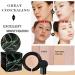 Mushroom CC Cream Foundation Mushroom Head Air Cushion BB Cream Moisturising Concealer Liquid Foundation BB Cream CC Air Cushion Foundation Mushroom Head Primer Durable and Perfect Cover - Buy Online on GoSupps.com