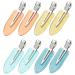 YIERSO No bend Hair Clips No Crease Hair Clips Styling Duck Bill Clips No Dent Alligator Hair Barrettes for Salon Hairstyle Hairdressing Bangs Waves Woman Girl Makeup Application (8 Pcs) Pink