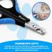 Buy Candure Professional Claw Scissors for Dogs & Cats - High-Quality Stainless Steel Nail Clippers with Safety Protection - Small (XS) Light Blue - Buy Online on GoSupps.com