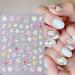 JMEOWIO 3D Embossed Flower Nail Art Stickers Decals Self-Adhesive 5D Spring Summer Colorful White Floral Nail Supplies Nail Art Design Decoration Accessories 4 Sheets - Buy Online on GoSupps.com