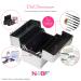 Nails Factory N & BF Small Professional Cosmetic Case | Silver ABS & Aluminum | Lockable 2-Floor Beauty Case with Fold-Out Shelves - Ideal for Travel & Storage - Buy Online on GoSupps.com