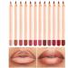 Set of matte lip pencils - 12 multifunctional lip liner sticks makeup kit for girls girlfriends wives grandmothers mothers daughters nurses police officers - Buy Online on GoSupps.com