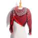 Elegant Red Cotton Triangle Scarf for Women | Warm Winter Hooded Neckerchief by Hanxiulin - Buy Online on GoSupps.com