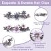 Shop Vintage Hair Clips for Women & Girls - 2-Piece Set with Glitter & Daisy Design | Elegant Hair Accessories in Pink & Dark Blue - Buy Online on GoSupps.com