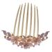PLAFOPE Opal Comb Small Tooth Comb Floral Hair Clips Styling Hair Clips Barrettes for Thick Hair Wedding Hair Accessories for Brides Hair Combs for Hair Topper Comb Hair Clip Alloy Purple