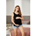 UNibelle Maternity Nursing Tank Top | Double Layer Sleeveless Pregnancy Shirt | S-XXL | Black - Buy Online on GoSupps.com
