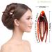 RC Roche 6 Pieces High-Quality Hair Clips - Brown French Curved Hair Clamps for Women & Girls - Firm Support No Slide 1 Pack - Buy Online on GoSupps.com