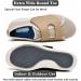 ZGDG Men's Diabetic Walking Shoes for Swollen Feet Pain Relief - Wide Width Orthopedic Slip-Ons for Elderly with Diabetes, Arthritis, Bunions - Size 13 Wide Beige - Buy Online on GoSupps.com
