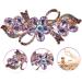 Angoily Rhinestone Hair Clip Hair Barrettes for Women Thick Hair Rhinestones Hair Clips for Women Formal Mini Claw Clips for Hair Rhinestones Hair Barrette Girl Metal Bride Top Clip Purple - Buy Online on GoSupps.com