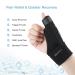 Doeplex Trigger Thumb Splint - Adjustable Thumb Spica Support Brace for Men & Women - Relieves Pain, Sprains, Arthritis, Tendonitis - One Size Fits Right or Left Hand - Black - Buy Online on GoSupps.com