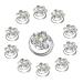 TUUXI 84pcs Rhinestone Crystal Twisters Set 0.5 Inch Spiral Hair Pins Swirl Hair Twists Coils Silver Clear Flower Hair Clips Hair Accessories for Wedding Bridal Prom Party