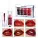 Matt liquid lipstick set nude tones waterproof long -lived make -up lip gloss non -stick cup not fade waterproof lipstick 12h stop without drying out lipstick unit size #02