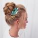 Anulely Hair Combs Floral Bridal Headpiece Bride Hair Comb Photo Prop Hair Wreath Spring Wedding Hair Piece Barrette Prom Girl Decorative Bridal Headband For Wedding Blue - Buy Online on GoSupps.com