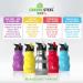 Silver 12 oz Kids Water Bottle with Straw & Handle - Eco Friendly Stainless Steel Cup - Leak Proof Lid - Cute and Easy Sip Design - Buy Online on GoSupps.com