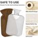 Brown Hot Water Bottle with Cover - Pain Relief & Bed Warmer for Cramps - 2L International Shipping - Buy Online on GoSupps.com