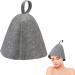 Saunahut sauna hat men universal size sauna caps for women men's wellness shower sauna accessories headgear gray for sauna