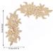 Sew on 3D Lace Applique Flower Bead Patches - Wedding Dress Embellishment (Silver) - Buy Online on GoSupps.com