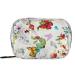 Pfrewn Pill Organizer Case 7 Day Flowers Roses Peonies with Leaves and Butterflies Travel Pill Box with Zipper Portable Small Weekly Vitamin Medicine Supplement Holder Pouch Bag