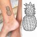 Dopetattoo Pineapple Hawaiian Temporary Tattoos - 6 Sheets for Men and Women | Neck, Arm, Chest Fake Tattoos - Buy Online on GoSupps.com