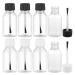 Benecreat 20 pack 30 ml of empty refillable nail polish bottle made of plastic with soft black white brush cap for nail art craft paint