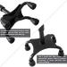 Adjustable BeneCane Quad Cane with Offset Soft Cushioned Handle - Lightweight and Stable Walking Aid for Men & Women in Black - Buy Online on GoSupps.com